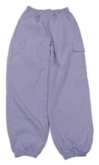Lila cargo cuff nohavice