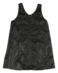 Čierne koženkové zateplené šaty H&M