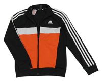 Černo-bílo-červená propínací sportovní mikina Adidas