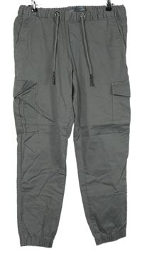 Pánské hnědé cargo kalhoty s kapsami Pittman vel. 33/30