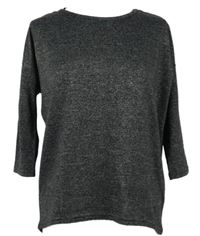 Dámské černo-šedé melírované úpletové triko Vero Moda 