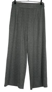 Dámské šedé kostkované palazzo kalhoty 