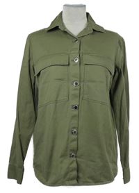 Dámská khaki košilová bunda H&M