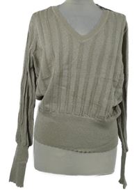 Nové - Dámský béžový třpytivý svetr Gallery 