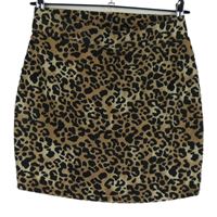 Dámska čierno-béžová vzorovaná minisukňa New Look