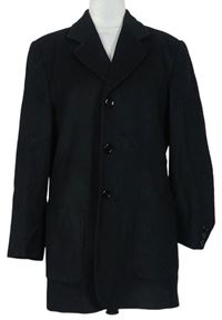Dámsky čierny vlnený kabát Bianca