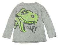 Svetlosivé tričko s dinosaurom M&S