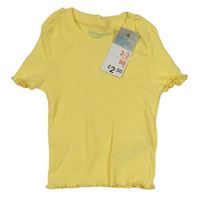Žlté rebrované tričko Primark
