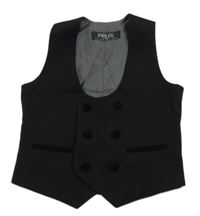 Černo-šedá slavnostní vesta