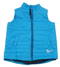 Azurová šusťáková zateplená vesta Topolino