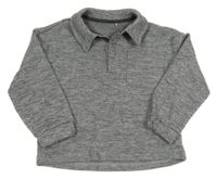 Sivá pletená mikina s golierikom George