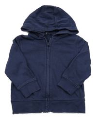 Tmavomodrá prepínaci mikina s kapucňou George