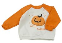 Bielo-oranžová mikina s tekvicou Primark