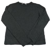 Tmavosivé melírované tričko