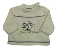 Smotanová fleecová mikina s psíkom