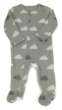 Sivý fleecový overal s mráčikmi F&F