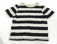 Čierno-biele pruhované crop tričko Pocopiano