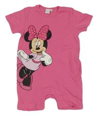 Růžový kraťasový overal s Minnie Disney