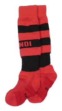 Nové - Černo-červené funkční podkolenky vel. 24-26