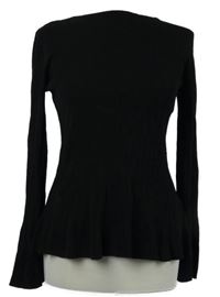 Dámský černý žebrovaný lehký svetr Next 