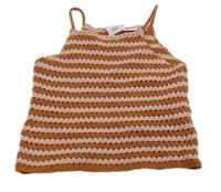 Starorůžovo-hnedý háčkovaný top Zara