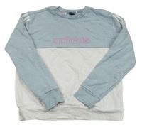 Světlemodro-biela mikina Adidas