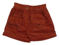 Hrdzavé menšestrové kraťasy so zvieratkami Nutmeg