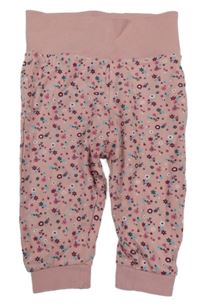 Svetloružové kvetinové ľahké tepláky Liegelind