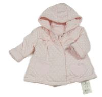 Nové - Světlerůžová puntíkatá zateplená oboustranná propínací mikina s kapucí George