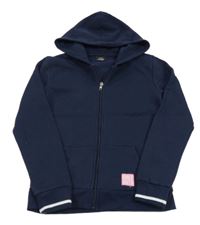 Tmavomodrá prepínaci mikina s kapucňou Page one young