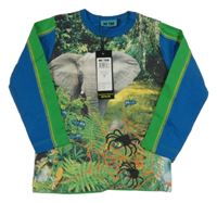 Nové - zeleno-modré pyžamové triko se sloníkem a pavoučky ME TOO