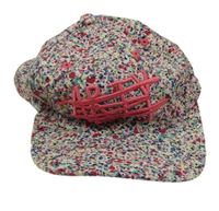 Biela kvetovaná plátenná šiltovka H&M