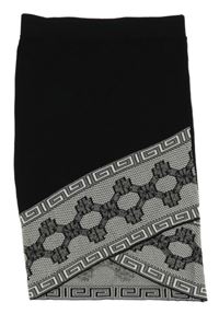 Čierno-sivá elastická sukňa so vzorom River Island