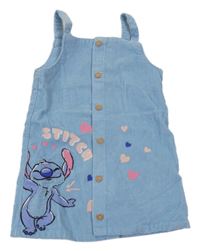 Svetlomodré menšestrové prepínaci šaty so Stitchem PRIMARK