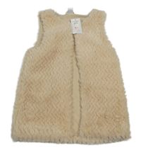 Nové - Pudrová kožušinová podšitá vesta Pepco