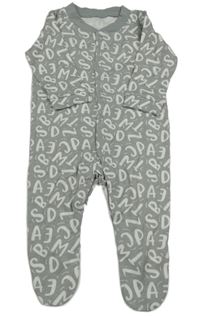 Sivý overal s písmenky