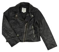 Čierny koženkový jarný krivák River Island