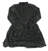 Čierno-strieborné šaty We