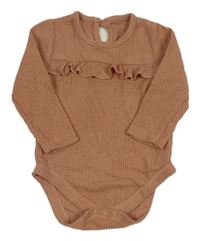 Světlerůžové strukturované body s volánkem George 