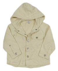Smotanová rifľová bunda s kapucňou Fagottino