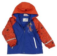 Kobaltově modro-červená nepromokavá jarní bunda se Spider-manem a kapucí Marvel