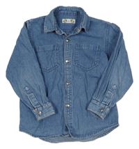 Modrá riflová košilová bunda 