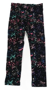 Černé legíny s barevným vzorem Next 