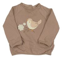 Staroružová mikina s vtáčikom C&A