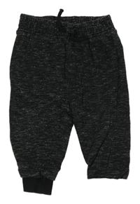 Čierno-sivé melírované tepláky Nutmeg