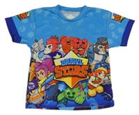 Modré športové tričko s potlačou