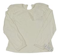 Nové - Biele tričko s golierikom Leigh Tucker