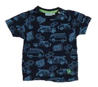 Tmavomodré tričko s auty Flino