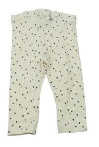 Smotanové srdiečkované legíny H&M