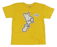 Žlté tričko s mapou